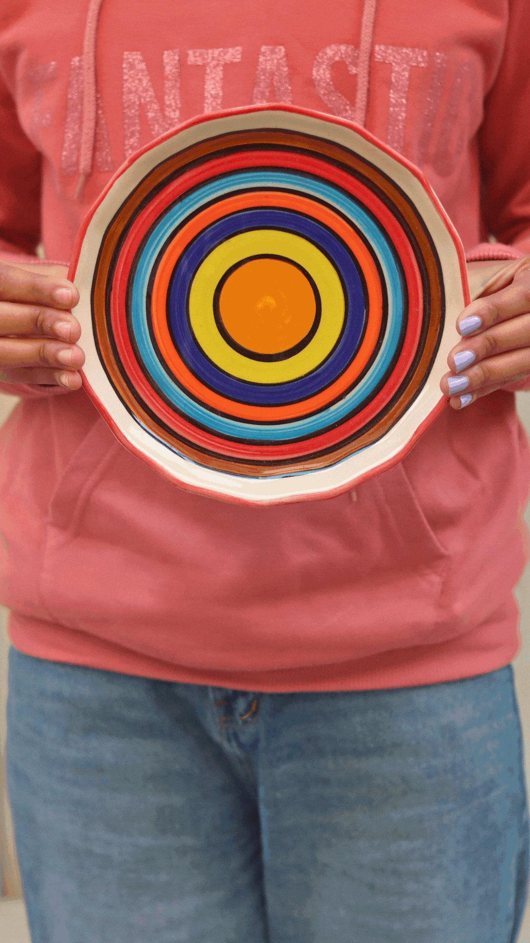 Rainbow Swirl Plate