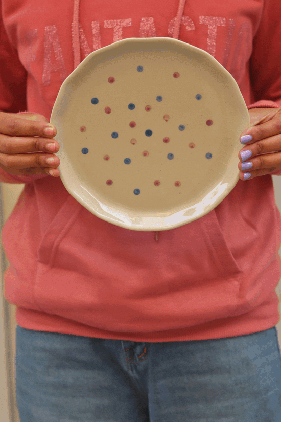 Purple Polka Plate