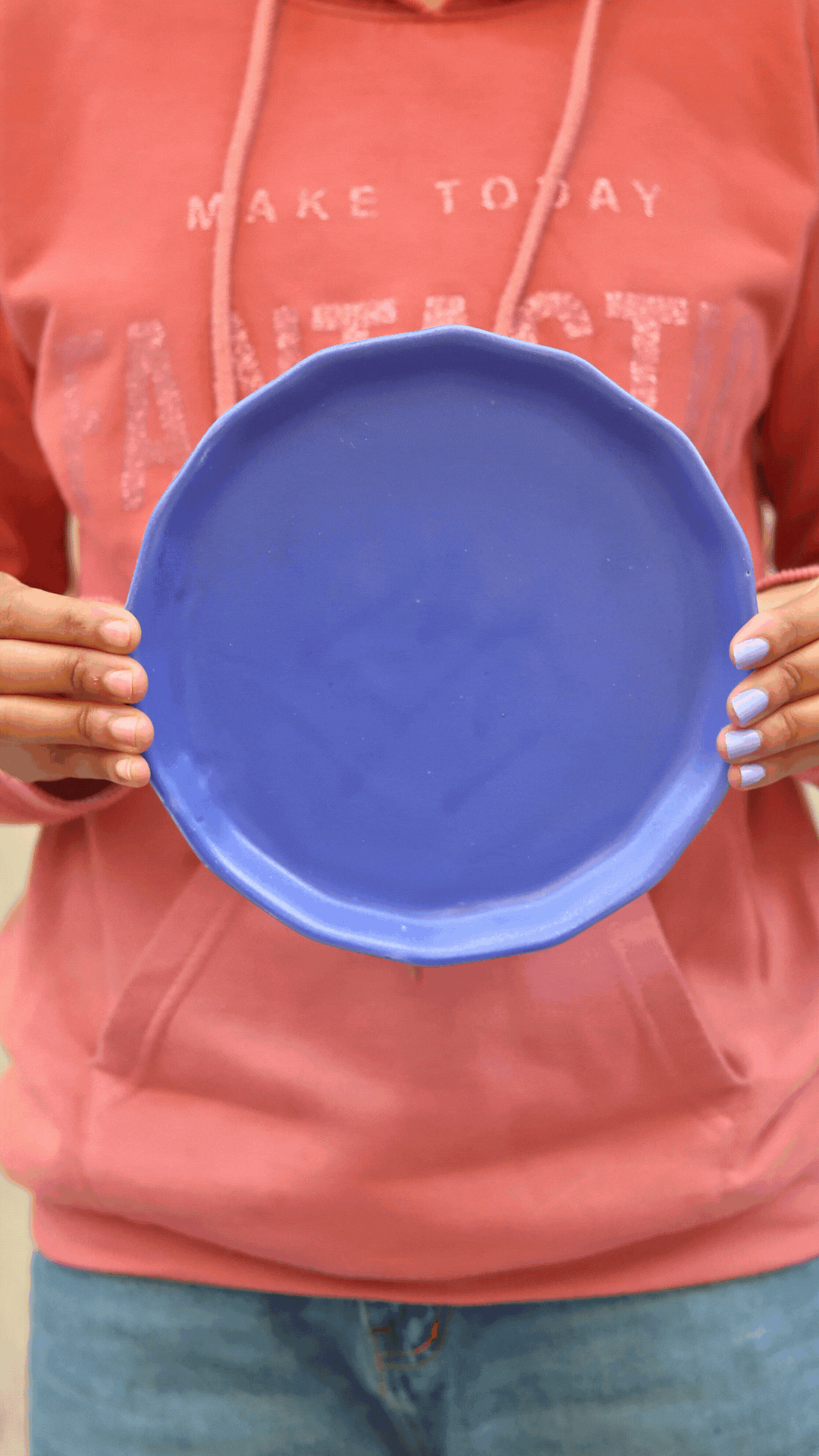 Matte Blue Snack Plate