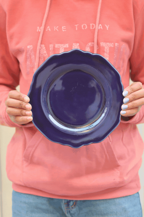 Royal Blue Scallop Snack Plate