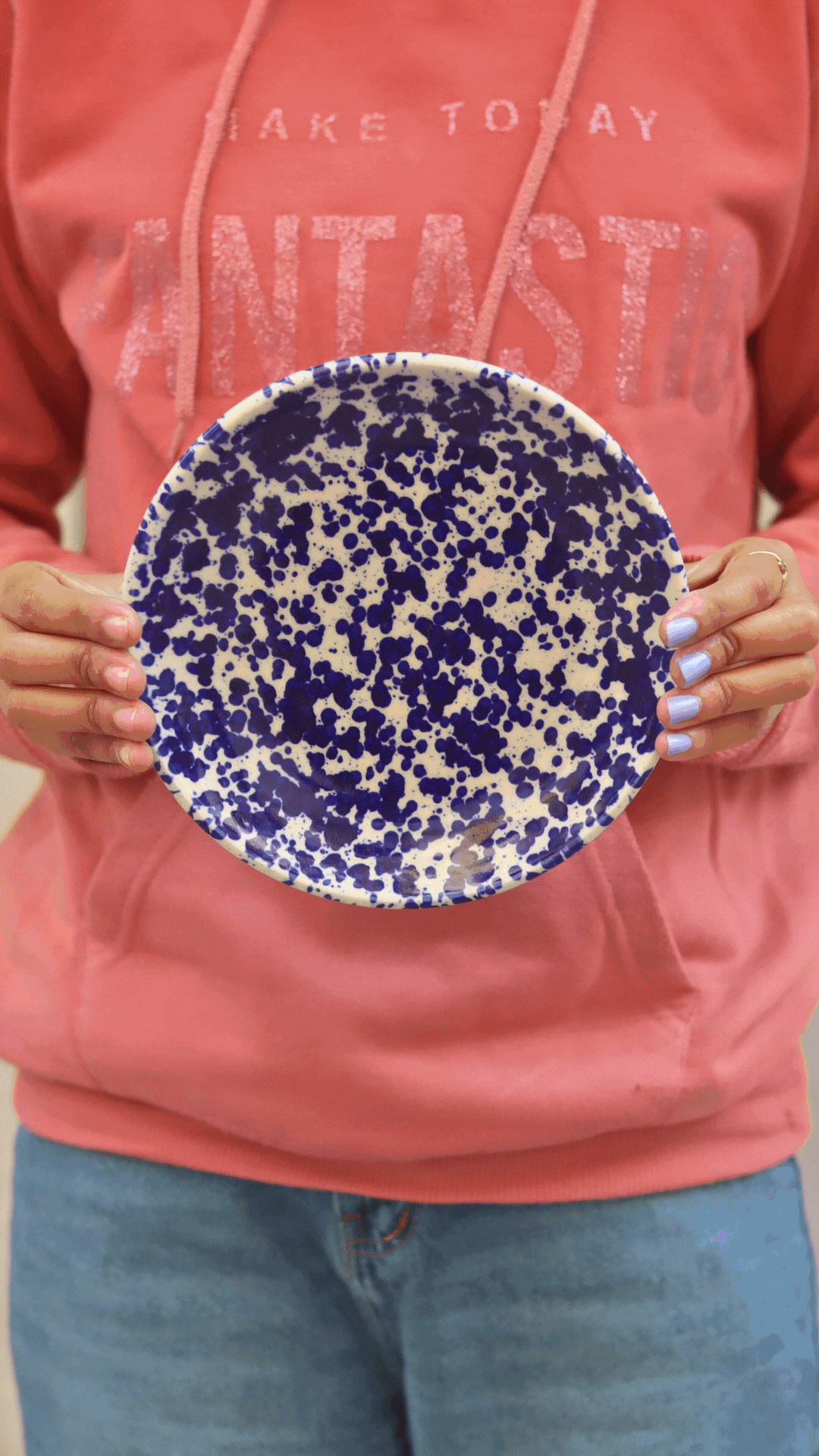 Blue Flecked- Quarter Plate