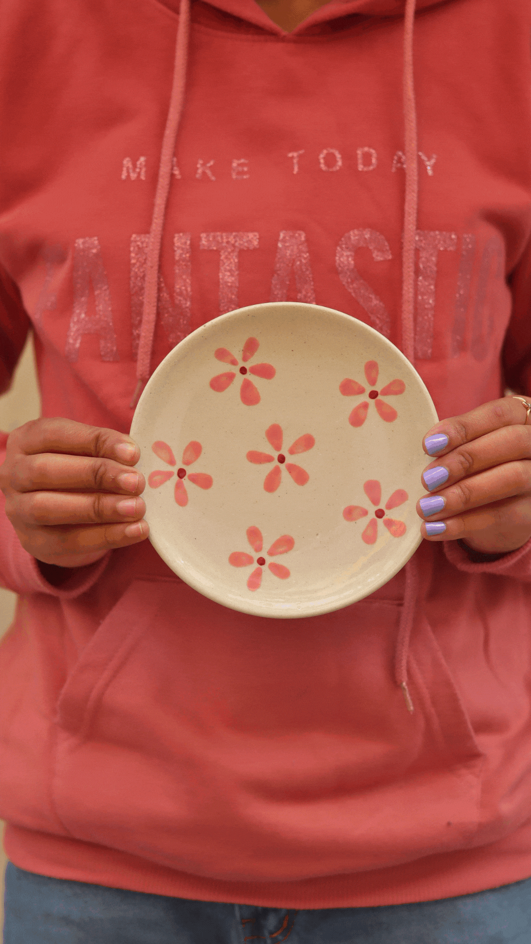 Pink Flowers - Dessert Plates