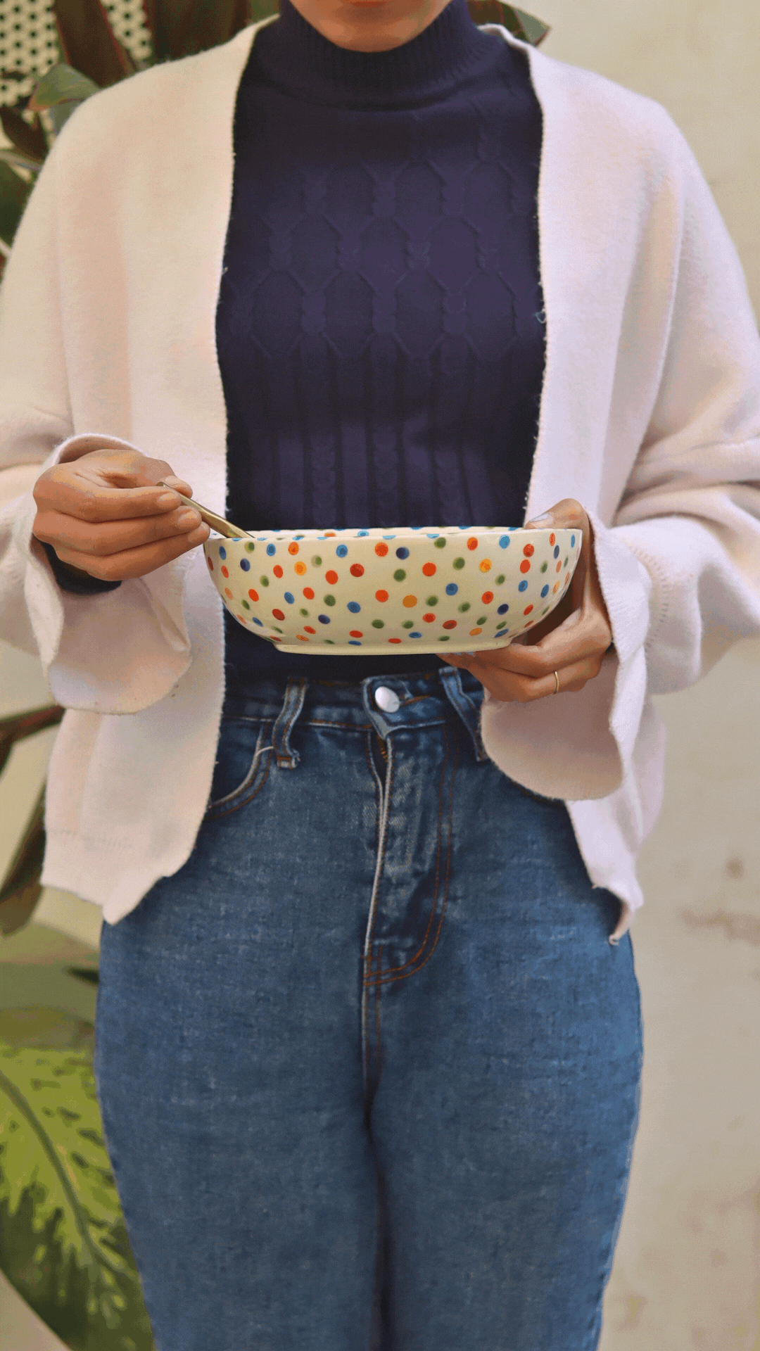 Colourful Polka Bowl