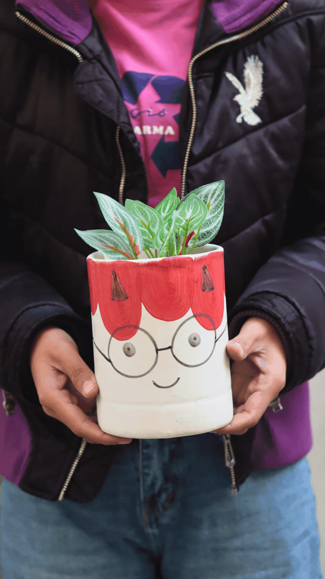 Cat Desk Planter Pot