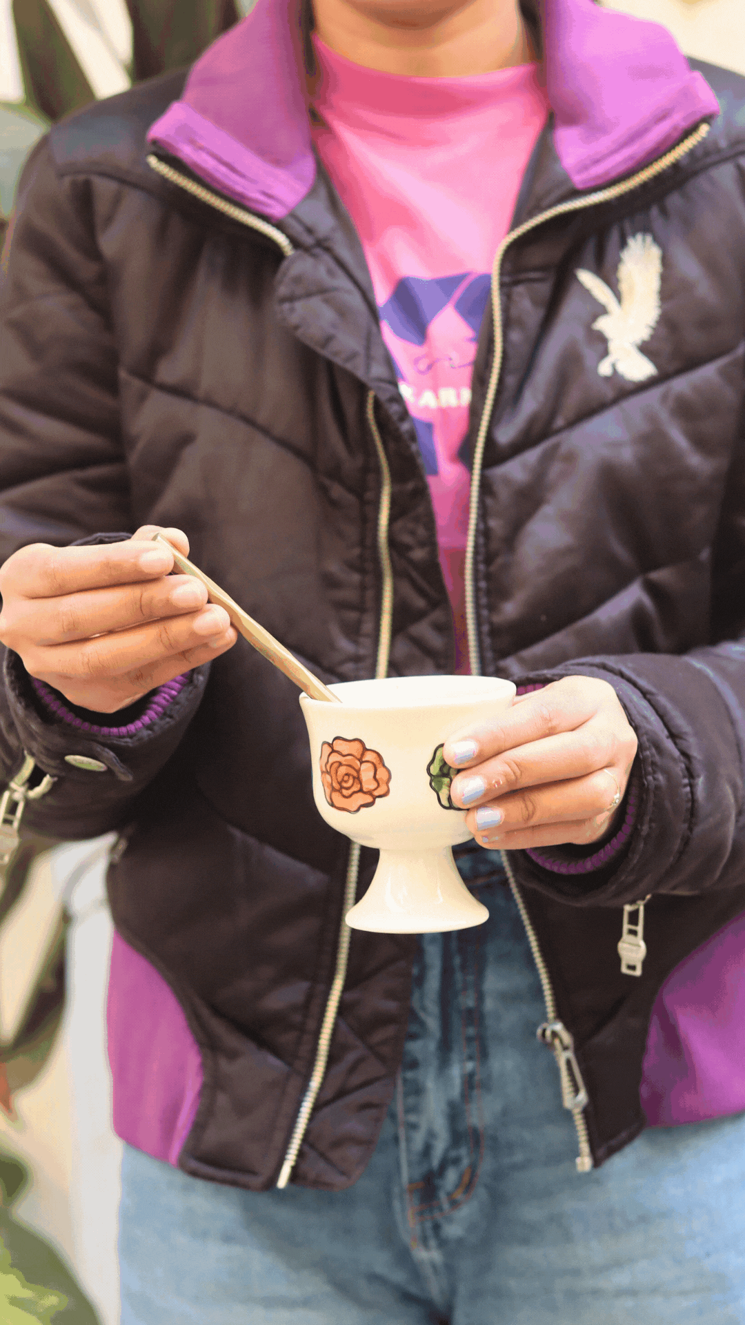 Roses Ice Cream Goblet
