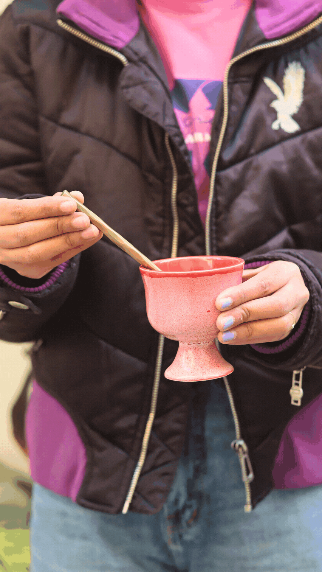 Pink Ice Cream Goblet