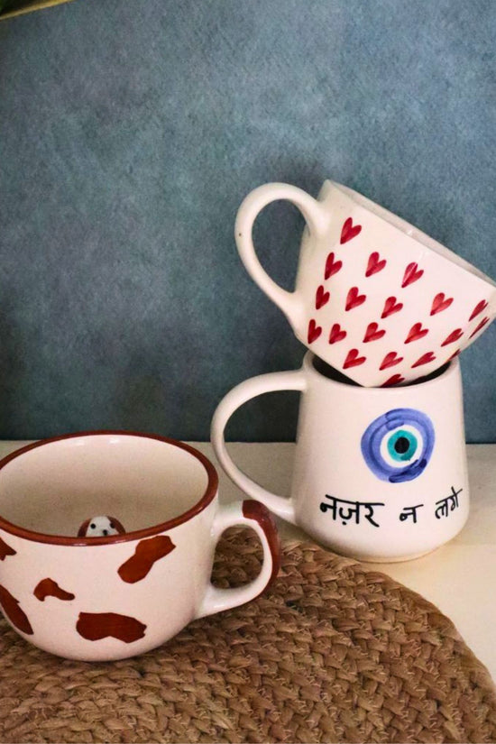 Dog, Heart & Nazar Mug - Set of 3