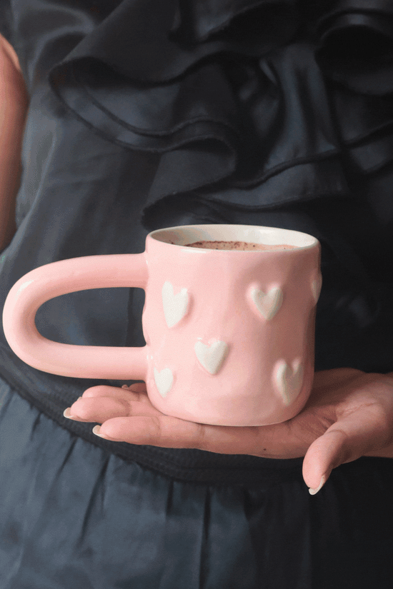 Pastel Pink Heart Mug