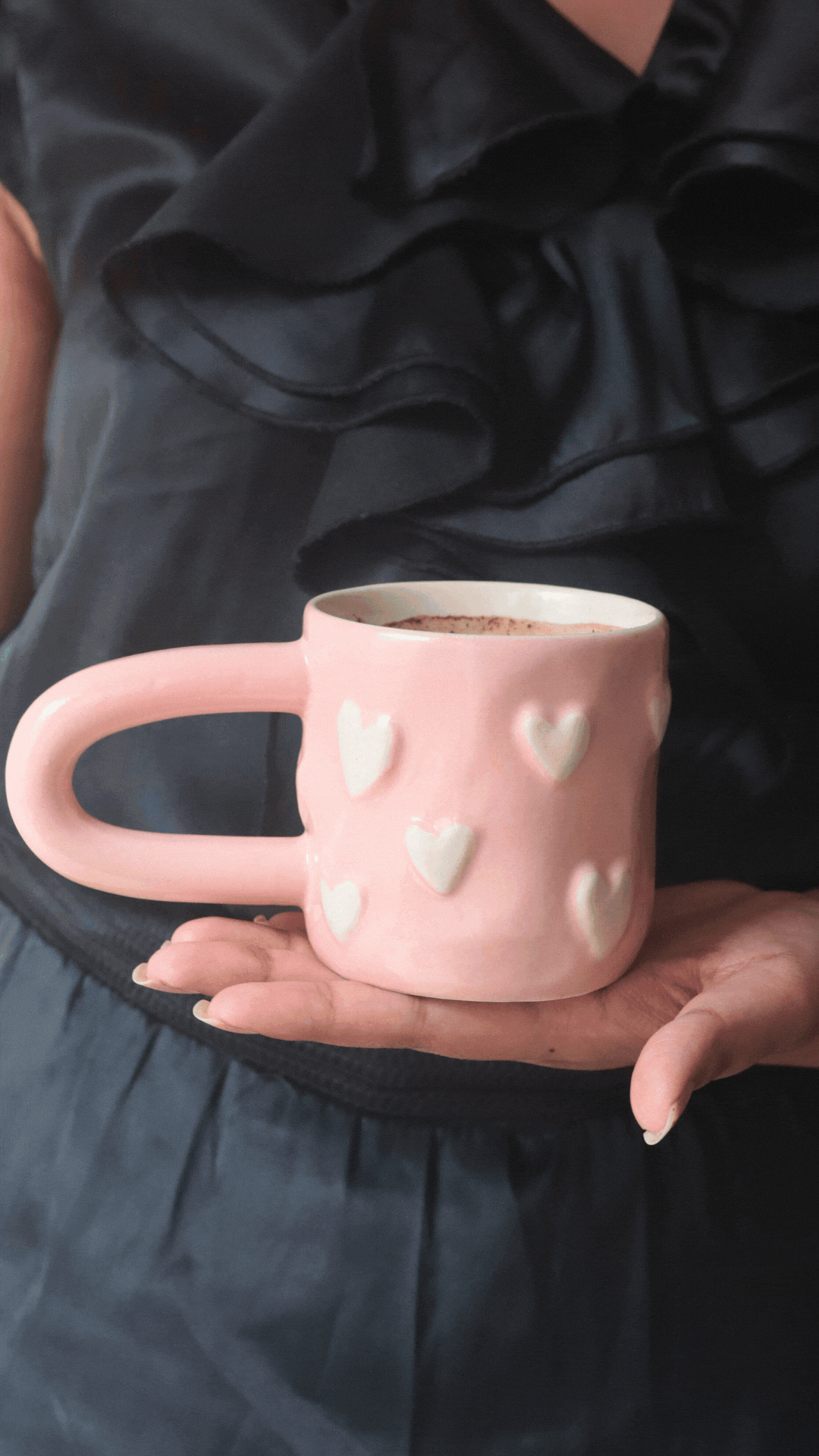 Pastel Pink Heart Mug