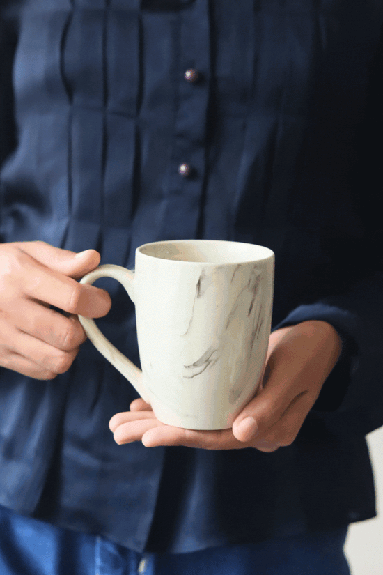 Black Marble Coffee Mug - Set of two