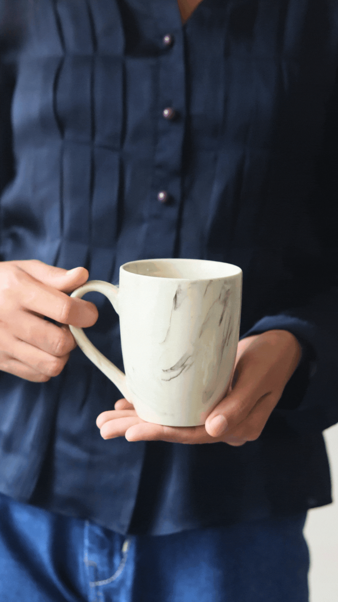 Black Marble Coffee Mug - Set of two