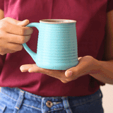Cool Blue & Grey Coffee Mug - Tall