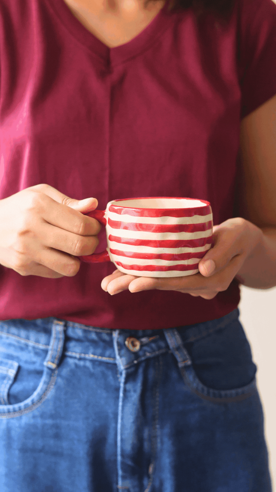Red Lined Mug