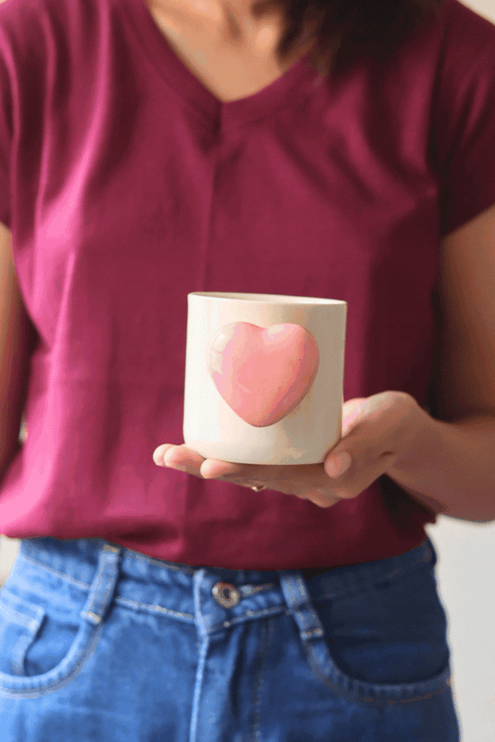 Pink Heartbeat Coffee Mug