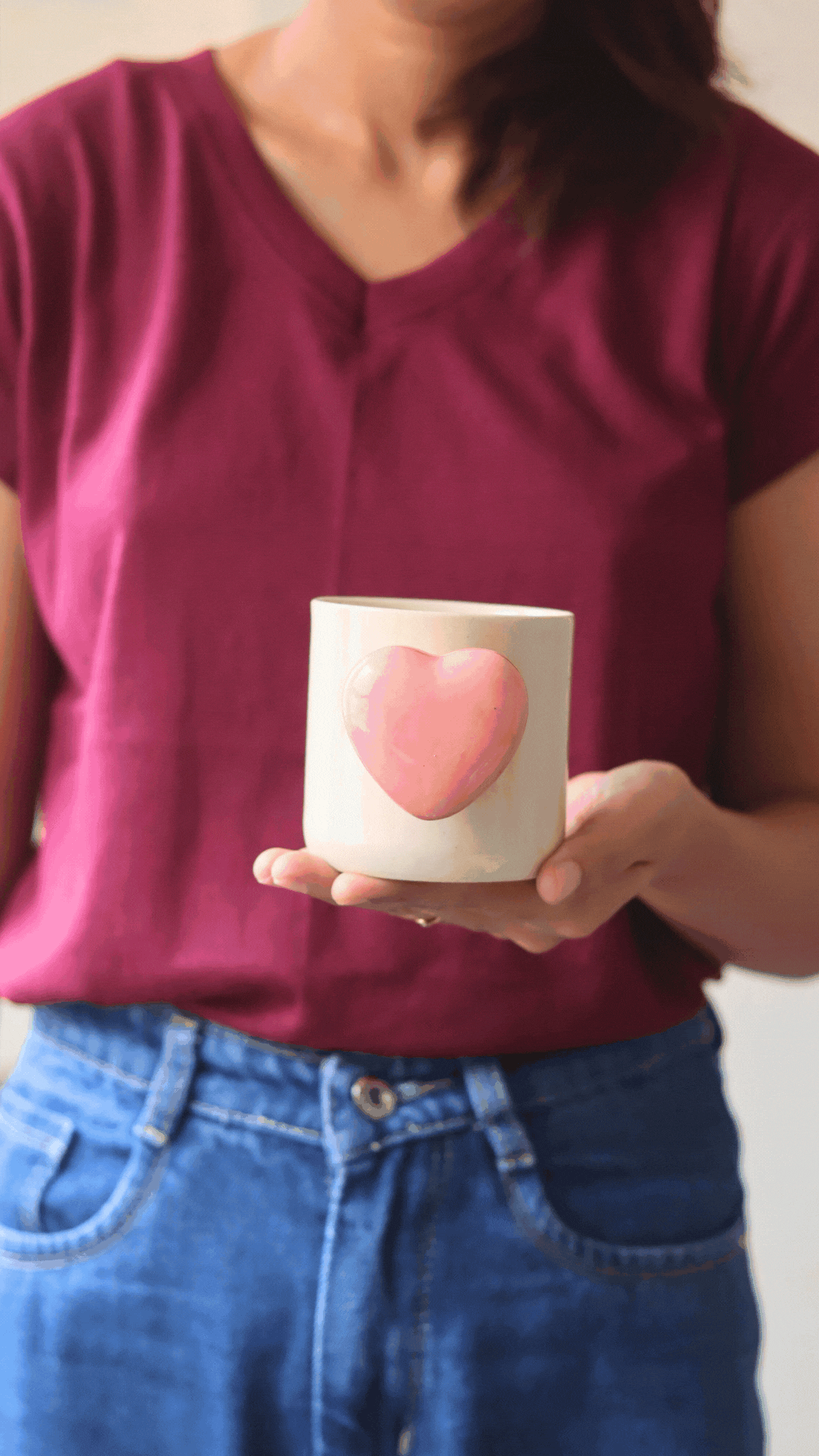 Pink Heartbeat Coffee Mug