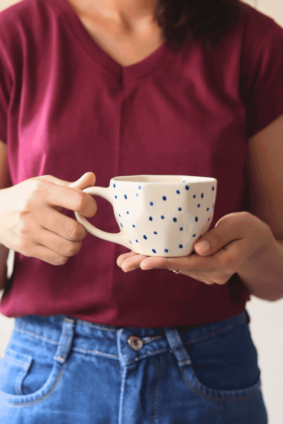 Blue Polka Mug