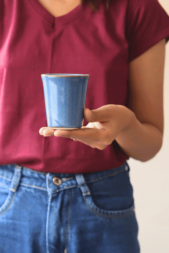 Blue Chai Kulhad - Set of 2