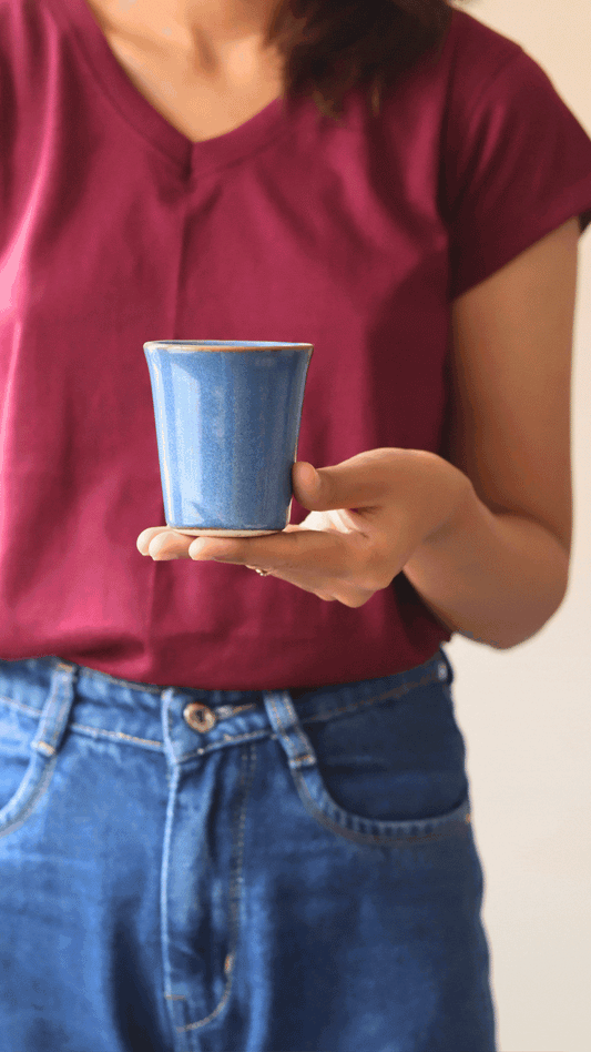 Blue Chai Kulhad - Set of 2