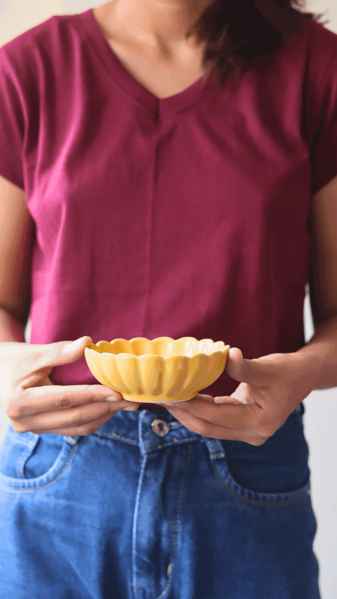 Yellow flower Ice Cream Bowl