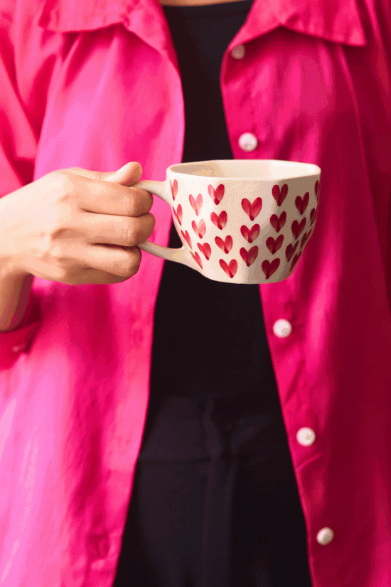 Heart Mugs - Set of 6