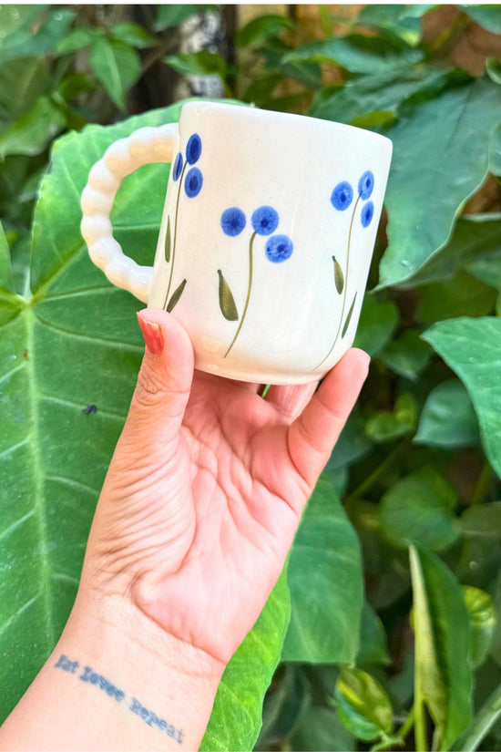Blue Poppy Mug made by ceramic