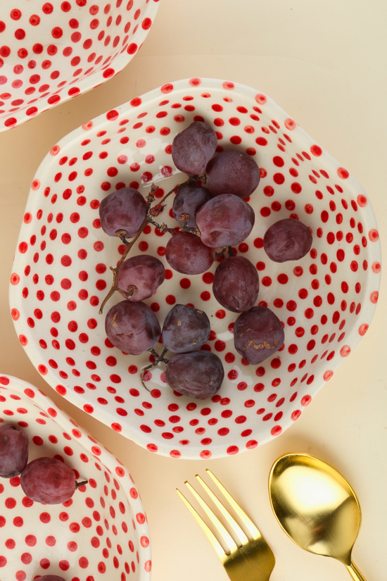 Red Polka Bowl