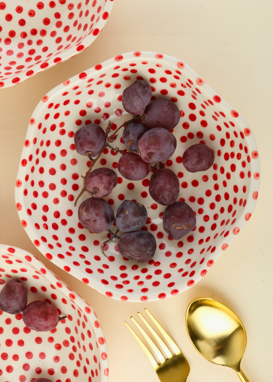 Red Polka Bowl