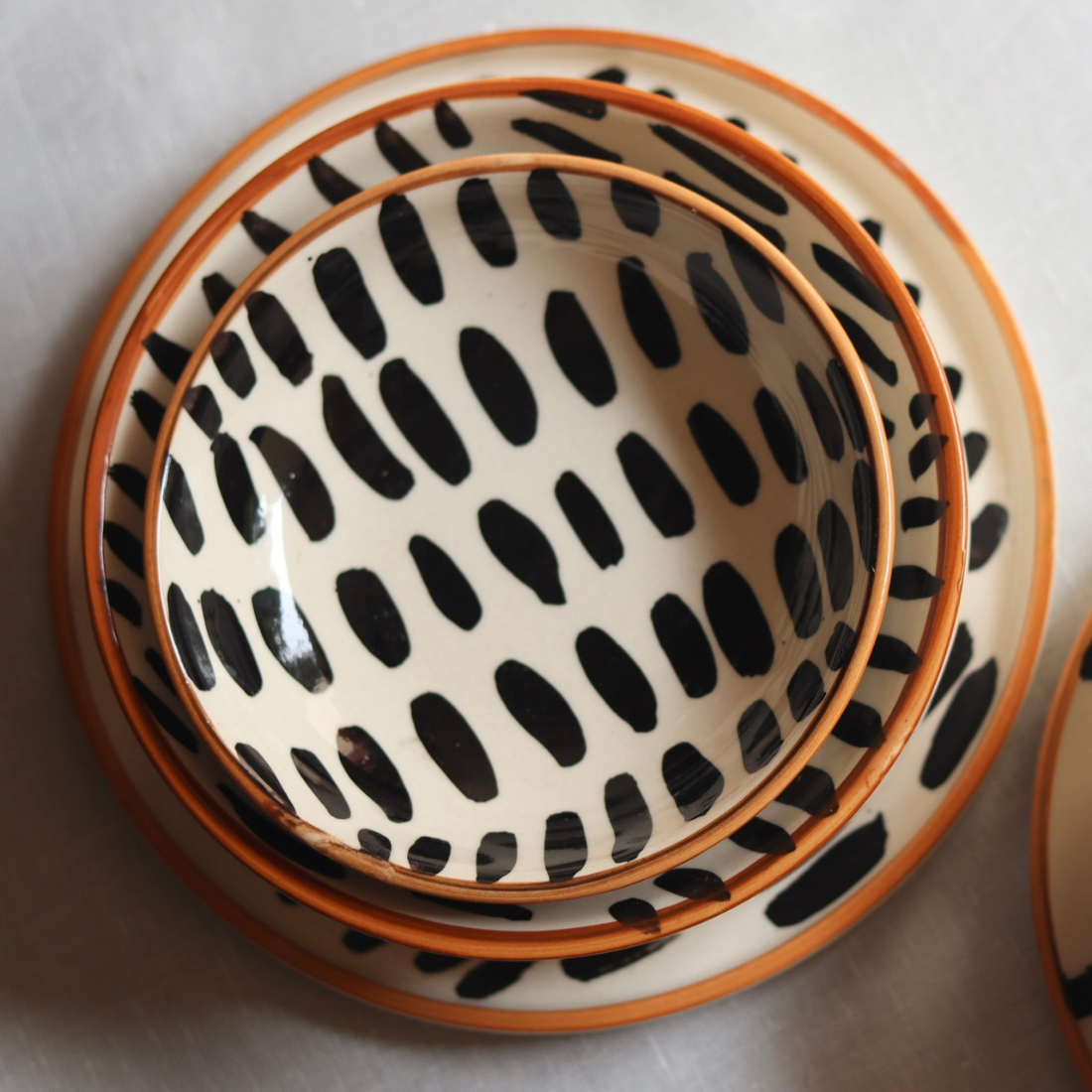 handmade bowl & platter set