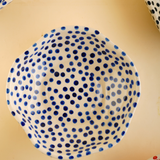 Blue polka bowl handmade ceramic