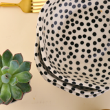 ceramic black polka bowl