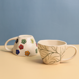 branch & back to school flower mug made by ceramic 