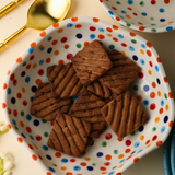 Colourful polka bowl with cookies