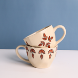 small autumn leaf & autumn mug made by ceramic 