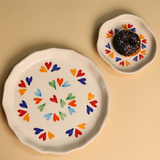loveislove snack & dessert plate made by ceramic 