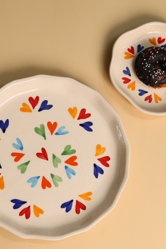 loveislove snack & dessert plate made by ceramic 