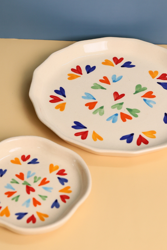 handmade loveislove snack & dessert plate set of two 