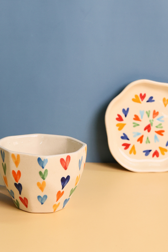 loveislove mug with dessert plate 