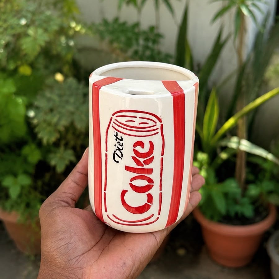 handmade Diet Coke Tumbler made by ceramic