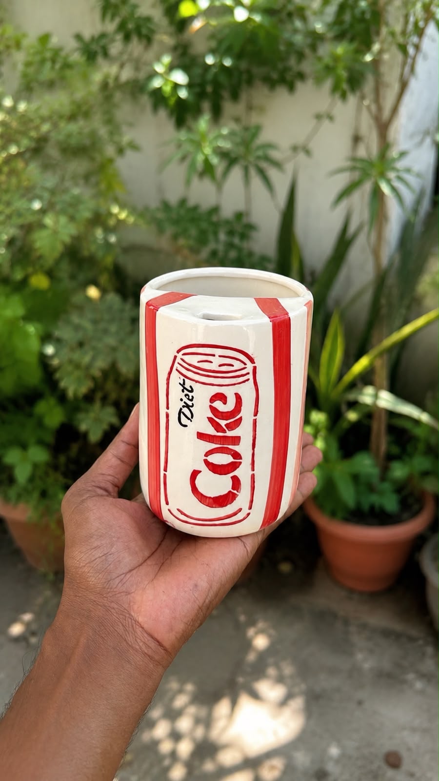 handmade Diet Coke Tumbler made by ceramic