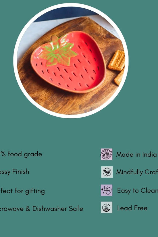 OG Strawberry Handmade Dessert Plate