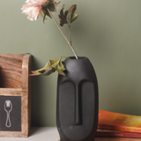 black face vase handmade in india