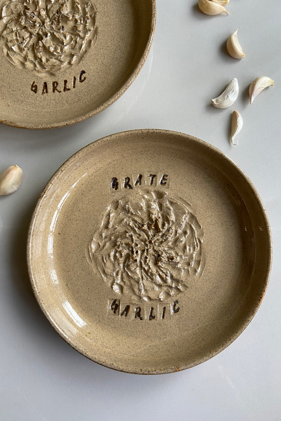 Handmade ceramic garlic grater