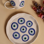 evil eye mug & all Evil eye plate set of two, made by ceramic , combo, handmade mug & plate set