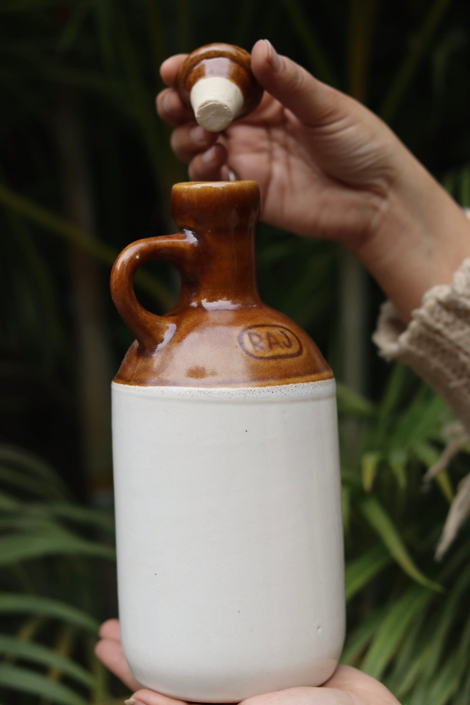 handmade old school oil vessel