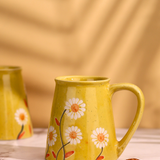 handmade yellow spring coffee mug ceramic 
