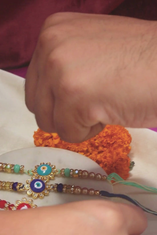 Evil Eye Cluster Rakhi