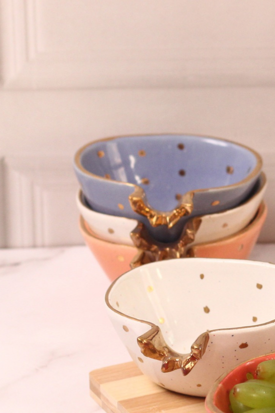Ceramic anar ice cream bowls 