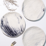 Handmade marble snack plates 
