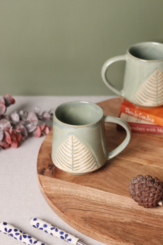 Sea Green Leaf Coffee Mug