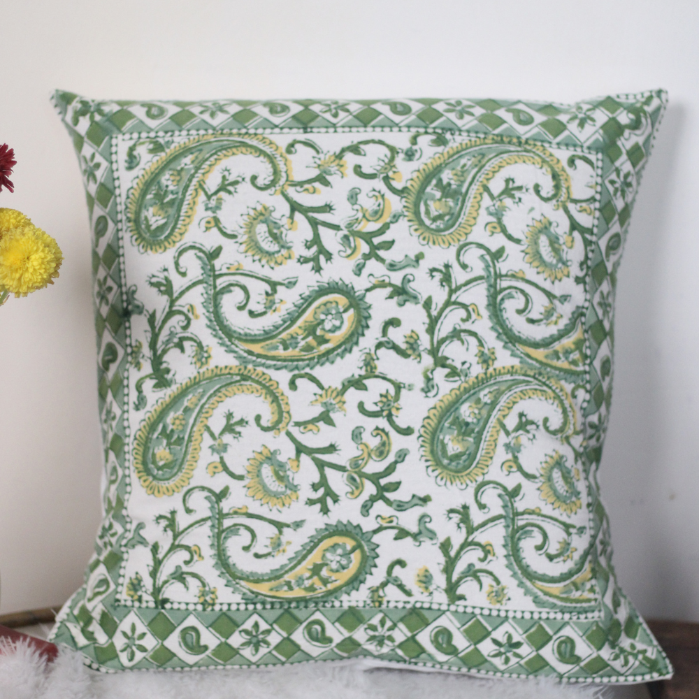 Cushion cover green color